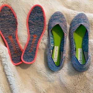 Turquoise Melange Print Retired Rothy’s Flats